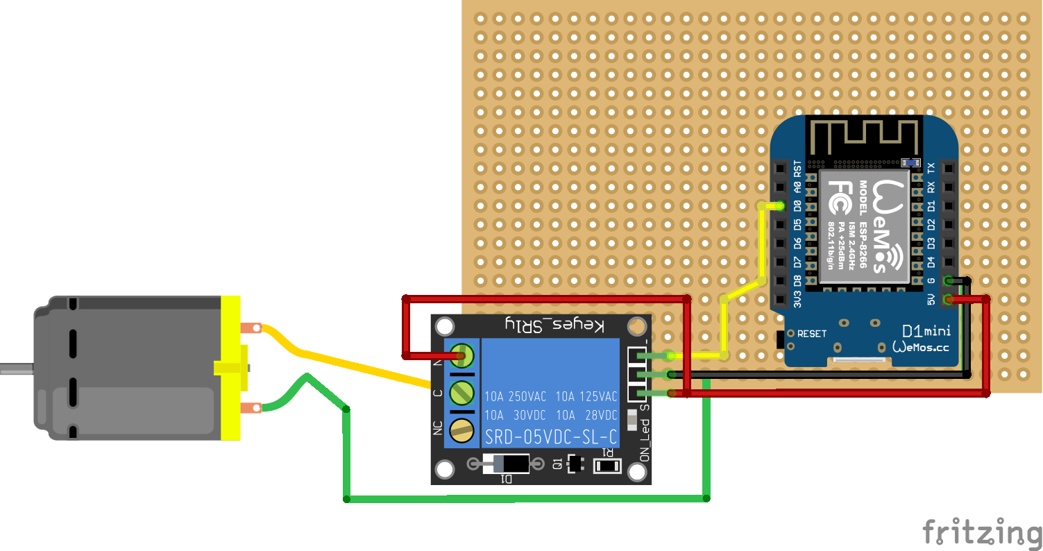 Steckplatinenbild mit der Pumpe